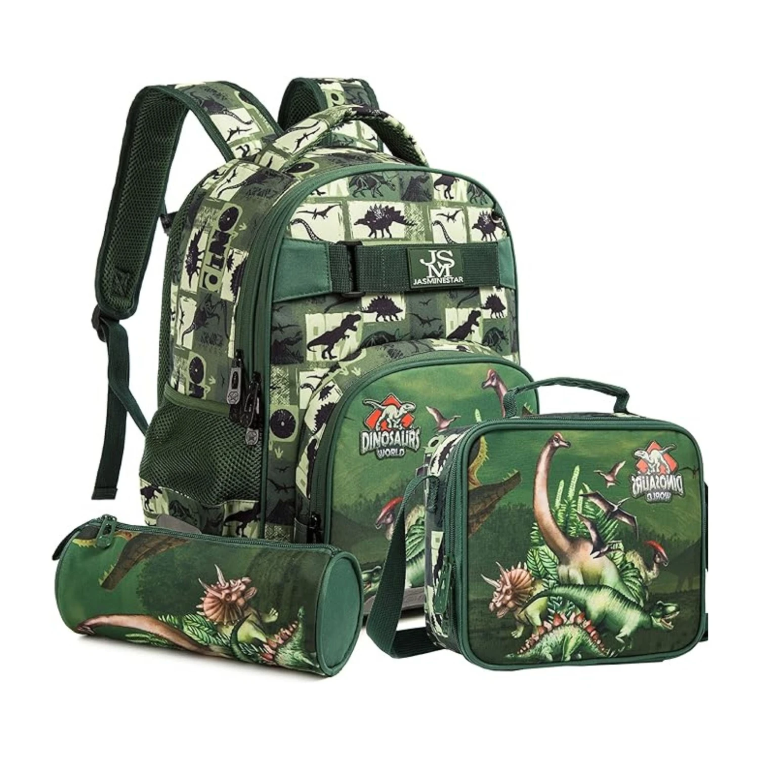 Dinosaur 3-Piece Backpack Set 3 Dinosaur 3-Piece Backpack Set
