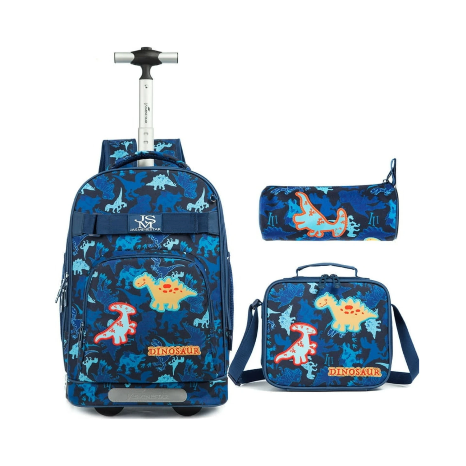 Dinosaur 3-Piece Trolley Backpack Set 3 Dinosaur 3-Piece Trolley Backpack Set