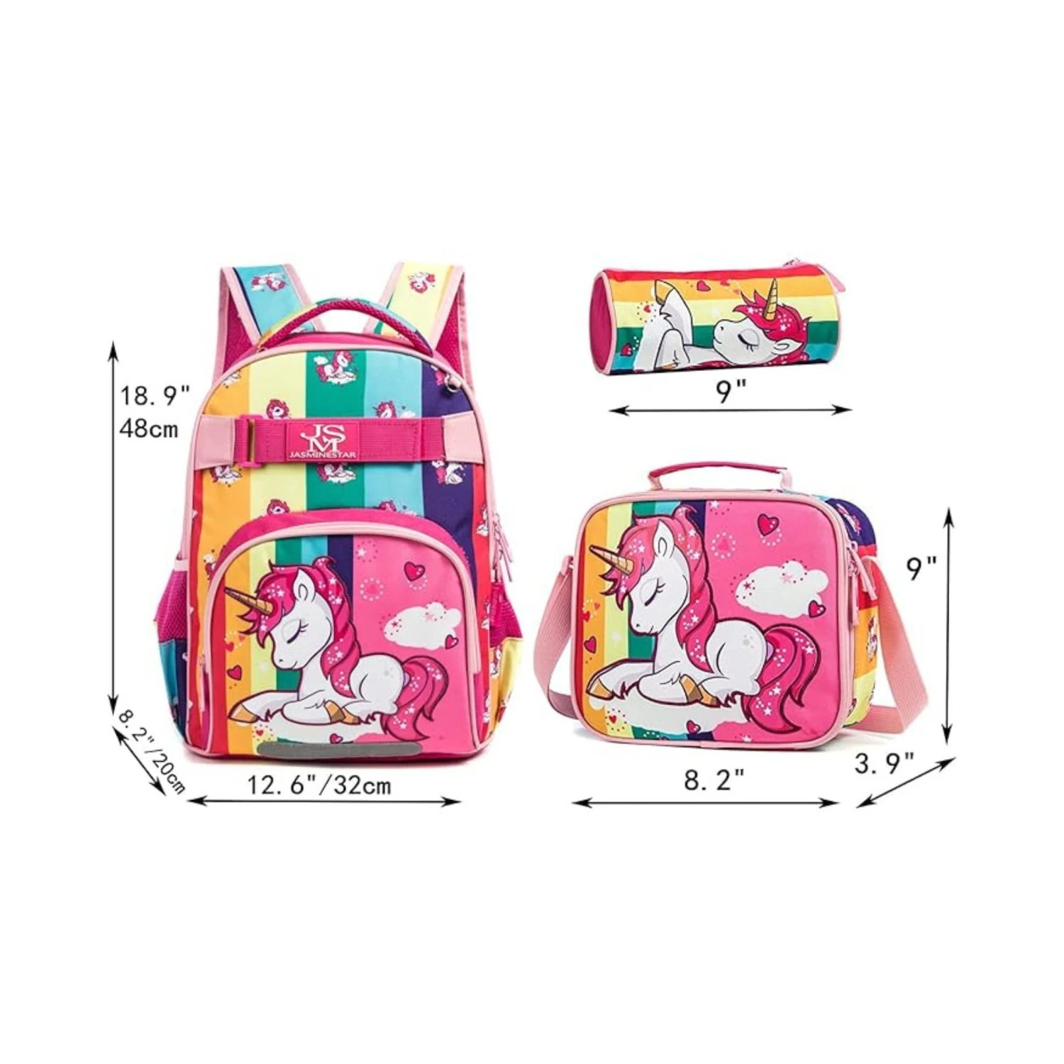 Pink Unicorn 3-Piece Backpack Set 4 Pink Unicorn 3-Piece Backpack Set - Image 2
