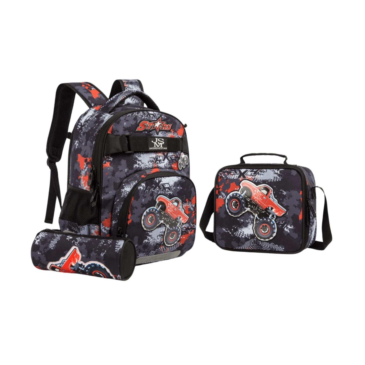 Boys Monster Truck 3 Piece Backpack Set 4 Boys Monster Truck 3 Piece Backpack Set - Image 2