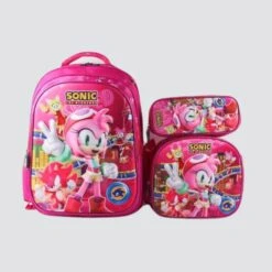 G3026 Girls Sonic 3-piece Backpack / Trolley Set