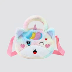 S3406 Unicorn Cat Ears Plush Handbag / Crossbody