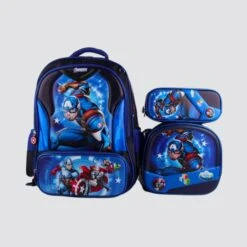G2767 Captain America 3-Piece Backpack / Trolley Set