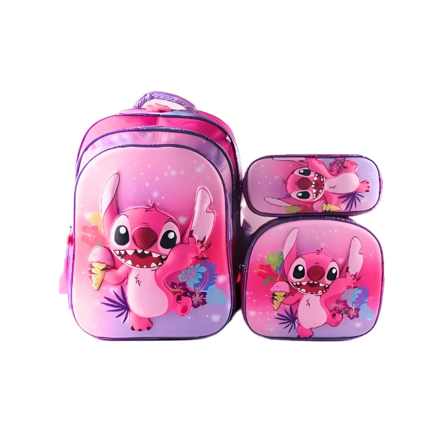G472 Stitch Girls Multi-print Backpack Set 4 G472 Stitch Girls Multi-print Backpack Set - Image 2