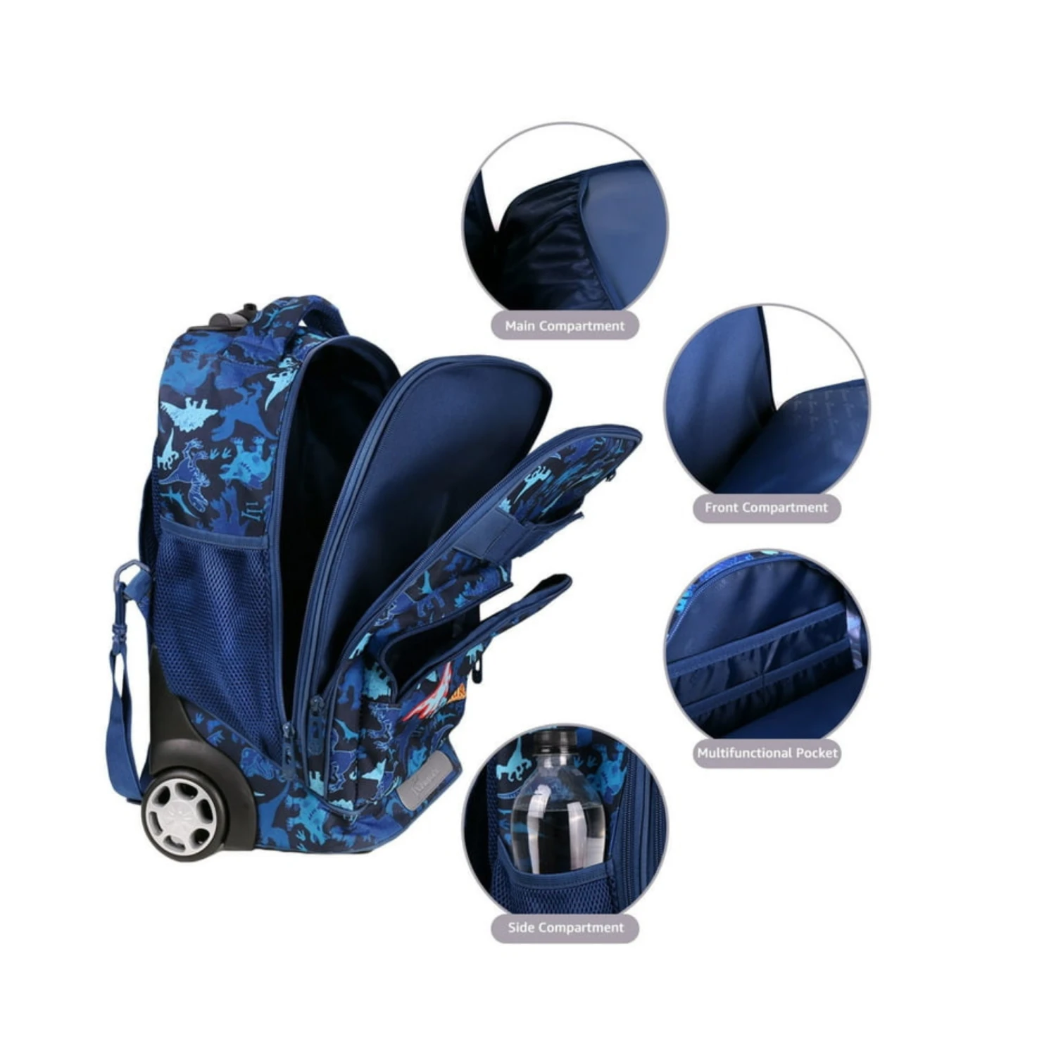 Dinosaur 3-Piece Trolley Backpack Set 4 Dinosaur 3-Piece Trolley Backpack Set - Image 2