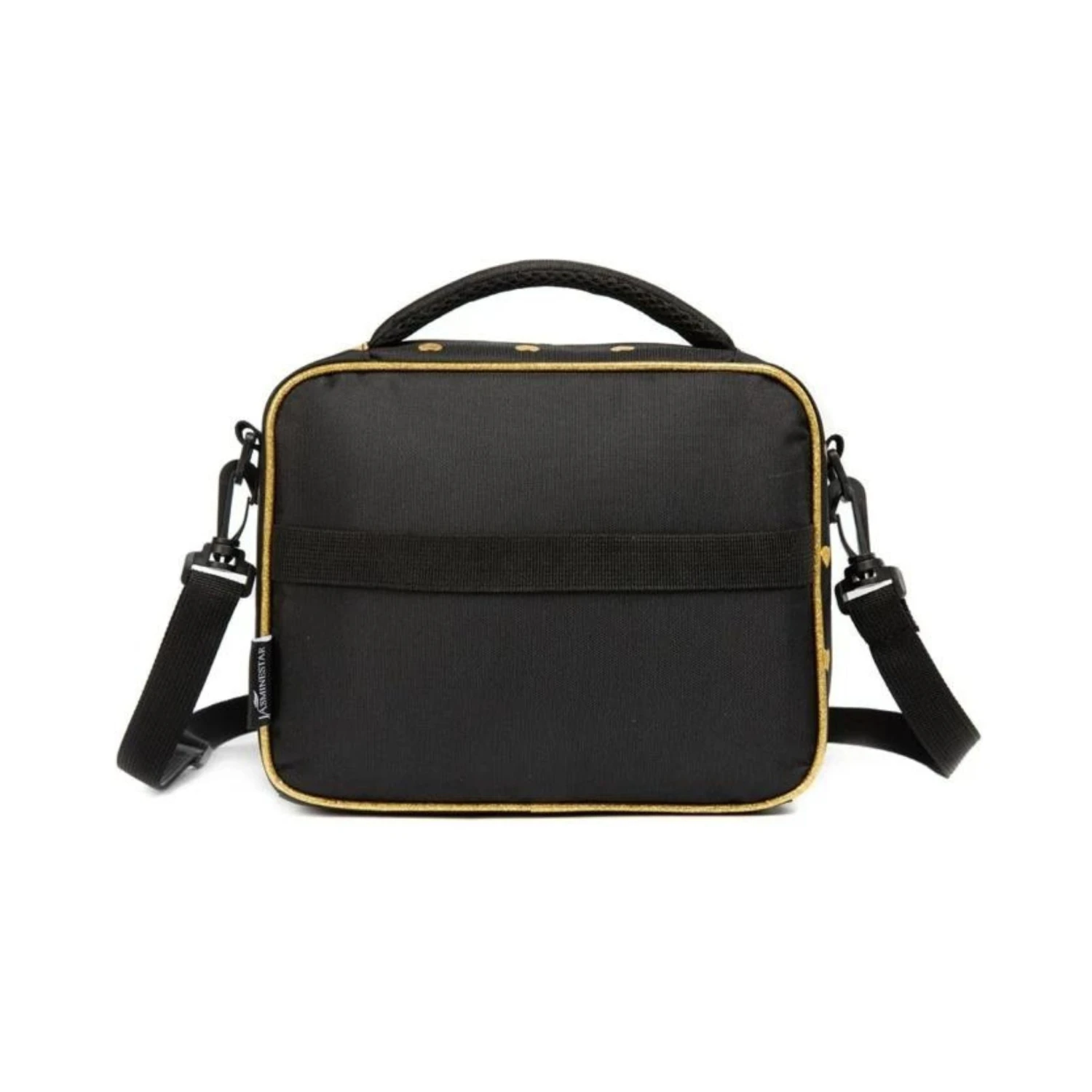 Black & Gold Heart Print Insulated Lunch Bag 6 Black & Gold Heart Print Insulated Lunch Bag - Image 4