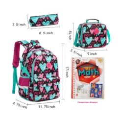 Heart Print 3-Piece Backpack Set -Fashion Bag Store 5 566eff30 c640 4133 99c2 dd914fbc1d08