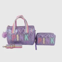 A044 PINK Mini Bag & Wristlet Set -Fashion Bag Store 5 664f6343 181a 4582 9676 3ac23559402e