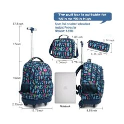 Cactus 3-Piece Trolley Backpack Set -Fashion Bag Store 83FDF01E 8F1F 4535 9BFA 224D89209680