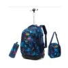 Blue Abstract 3-Piece Backpack Trolley Set -Fashion Bag Store 8E593296 302F 477B A350 427029A73B1B