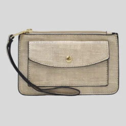 Bosalina 2 Section Wristlet 11 Bosalina 2 Section Wristlet -Fashion Bag Store Bosalina 2 Section Wristlet Cream