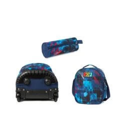 Blue Abstract 3-Piece Backpack Trolley Set -Fashion Bag Store FCB96FE9 88E5 4D20 93C3 E732ECB5C1DC