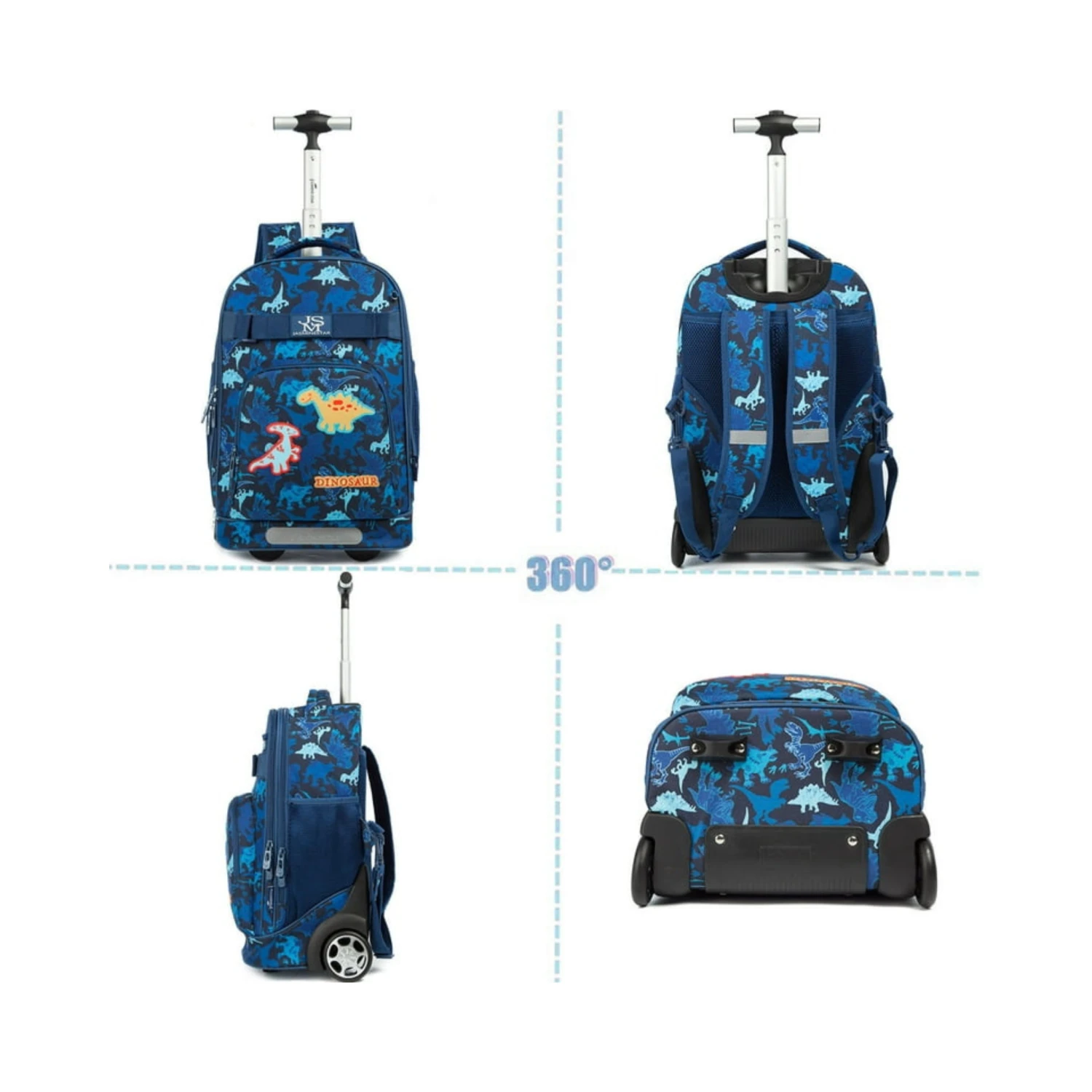 Dinosaur 3-Piece Trolley Backpack Set 5 Dinosaur 3-Piece Trolley Backpack Set - Image 3